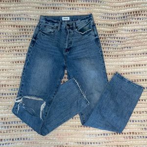 Pistola Cassie Super High Rise Straight - Play Day Medium Blue Wash